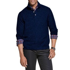 Van Heusen Blue Mock Neck Flex Fleece Sweater Sweatshirt Mens XL Extra Large